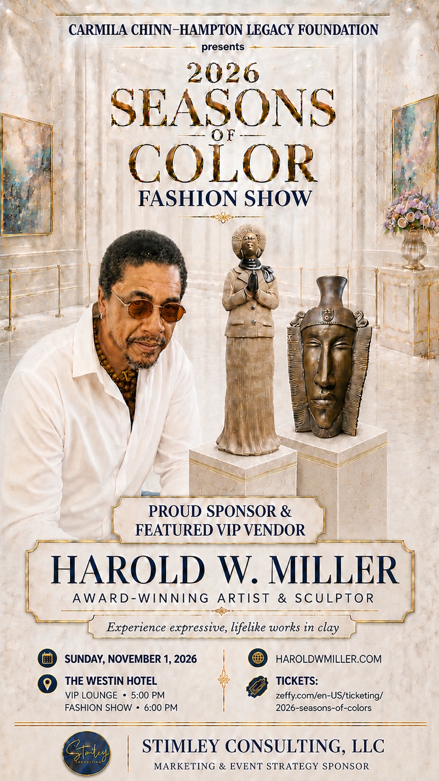 Harold W. Miller featured VIP vendor flyer for the 2026 Seasons of Color Fashion Show